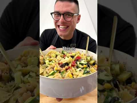 Chickpea pasta salad | Easy lunch ready in 20 minutes!