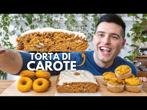 TORTA di CAROTE + Carrot Cake | Ricette facili senza uova e senza burro