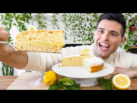 Vegan Lemon Cake with Custard
