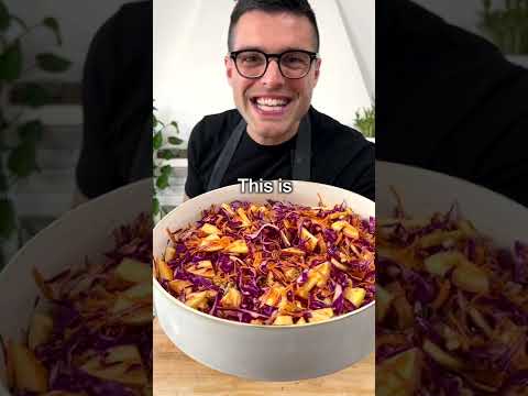 Red Cabbage Slaw is a fun Side Dish