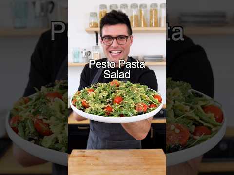 Pesto Pasta Salad (easy &amp; veggie-packed)