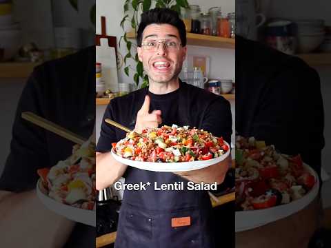 Greek Lentil Salad (marinated lentils)
