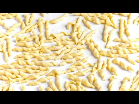 How to make TROFIE PASTA at home without machine + vegan basil pesto