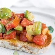 tomato avocado bruschetta