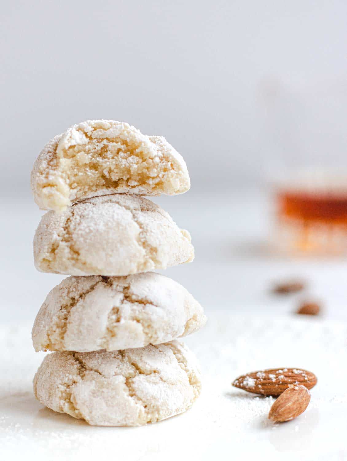 Vegan amaretti Italian almond cookies