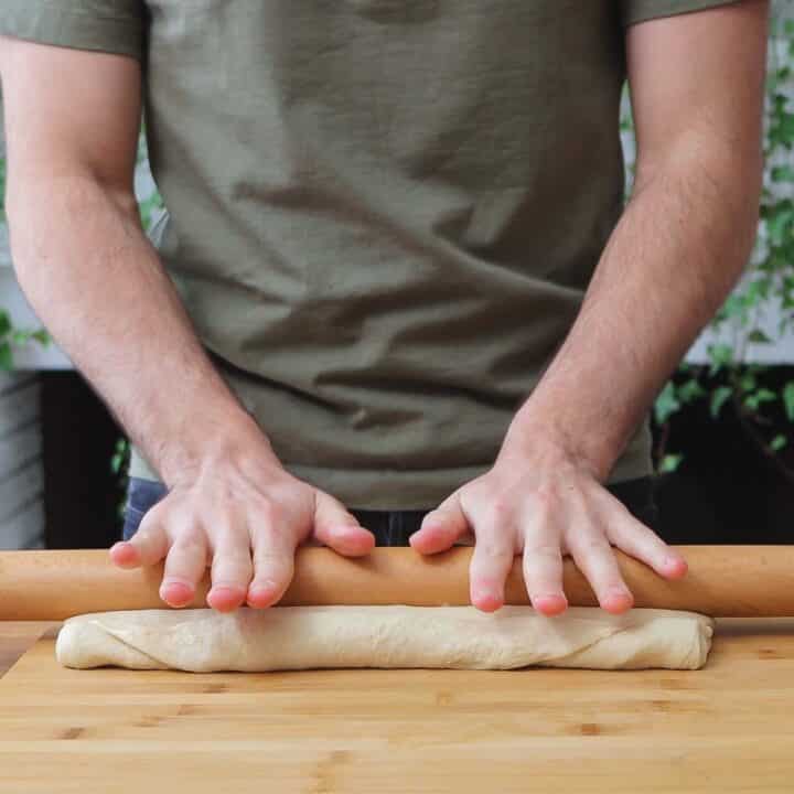 rolling out the dough