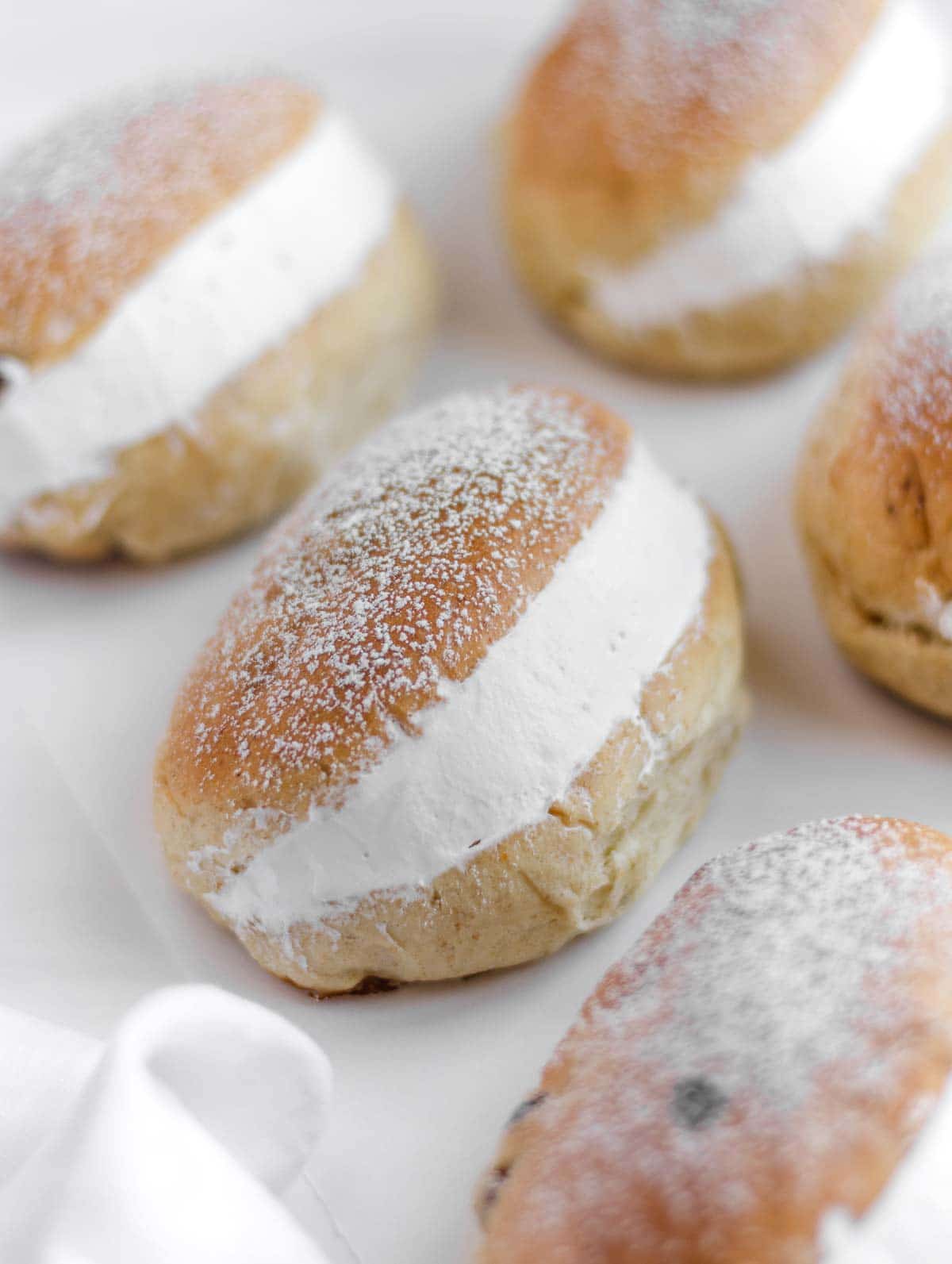 vegan Italian cream buns - maritozzi