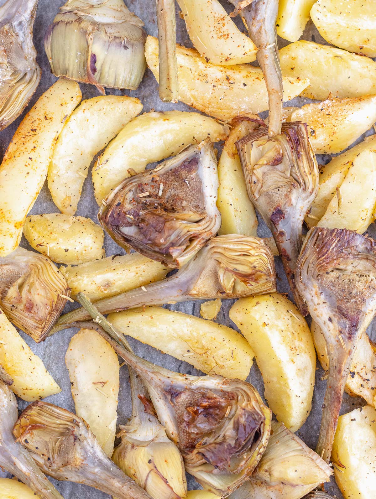 carciofi al forno con patate