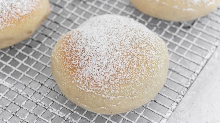 oven baked bomboloni or Italian donuts