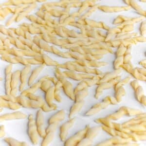 How to make trofie pasta step by step traditional Ligurian recipe.