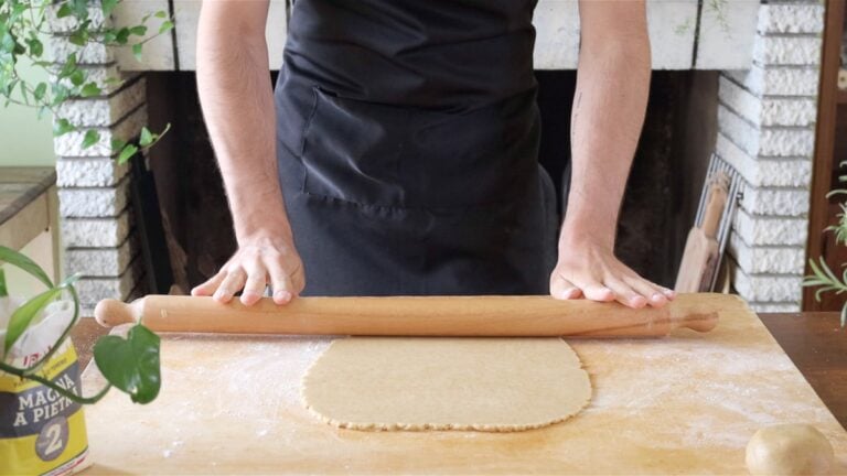 rolling the dough for the crust