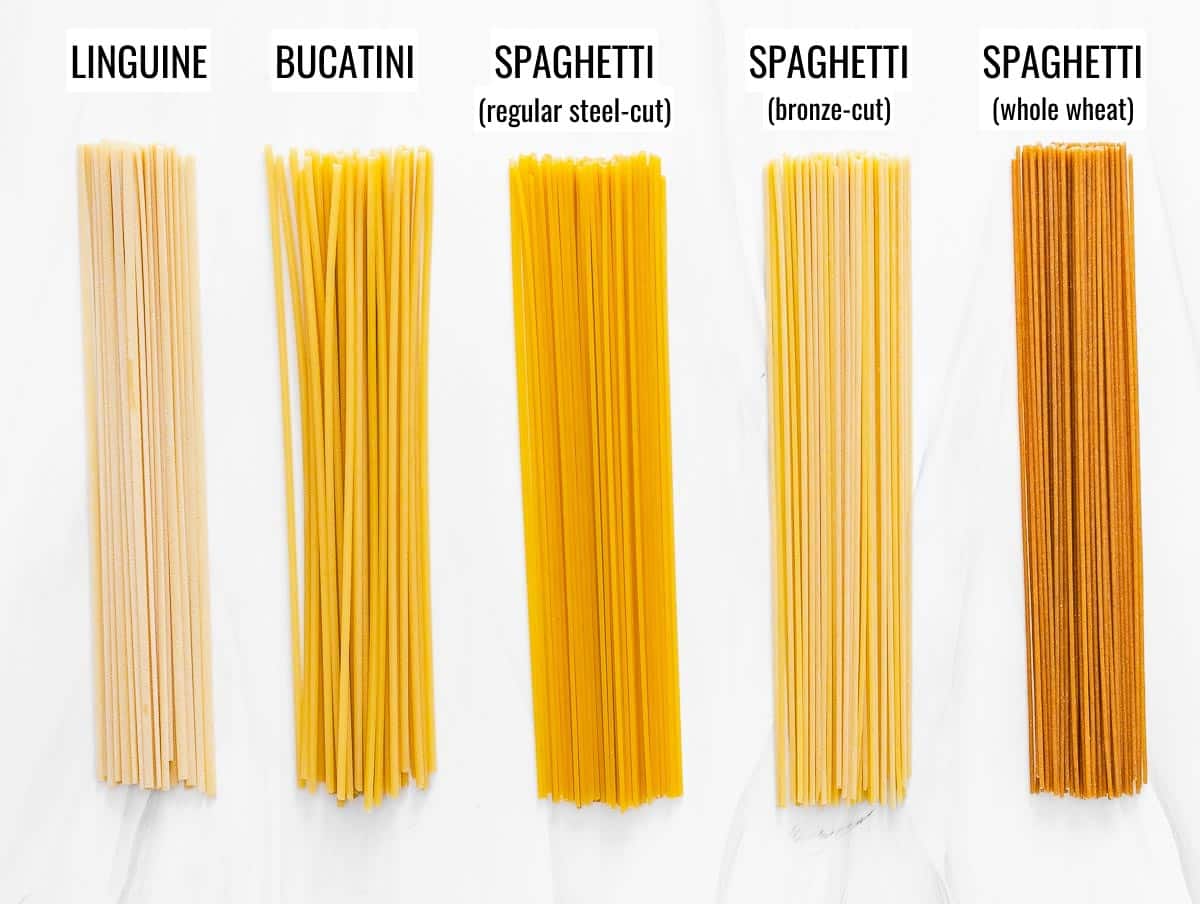 best pasta types for garlic and oil pasta