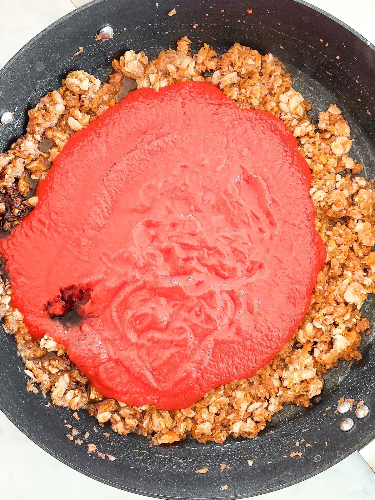 Tempeh Marinara with Rice - Nourishing Amy