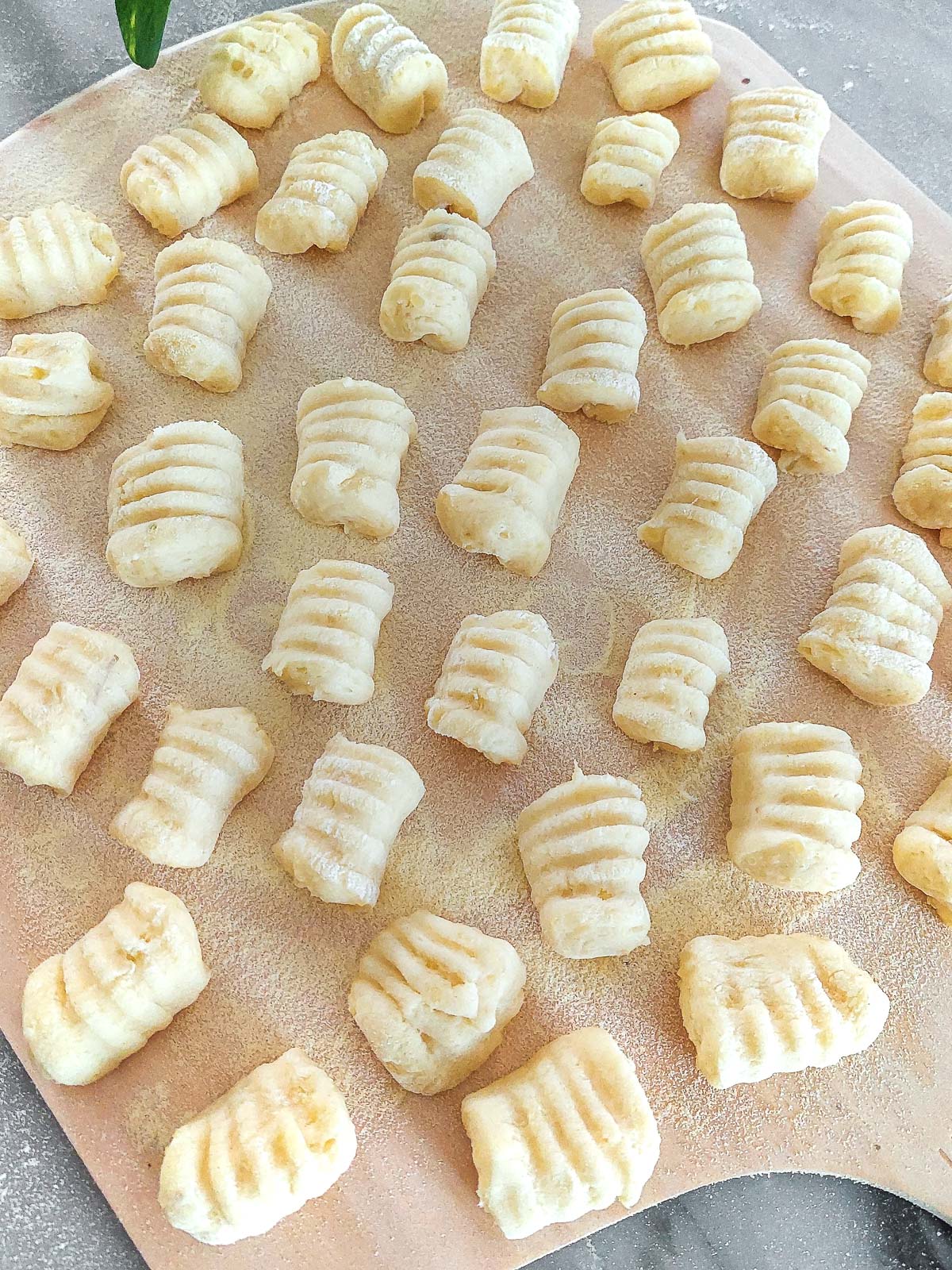 gnocchi made with a fork