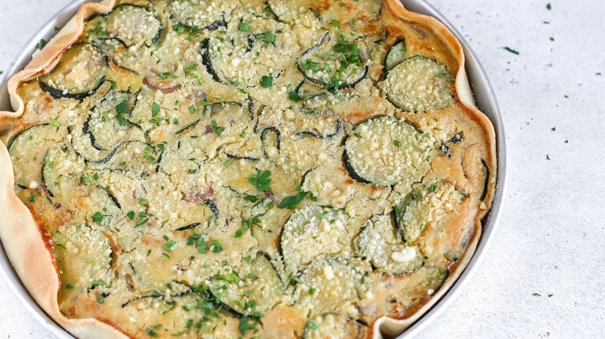 Zucchini pie | No Eggs - no tofu | Italia Plant Based