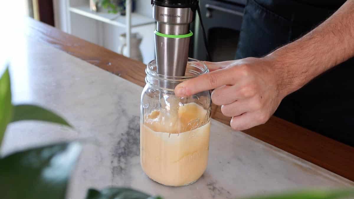 blend with an immersion blender