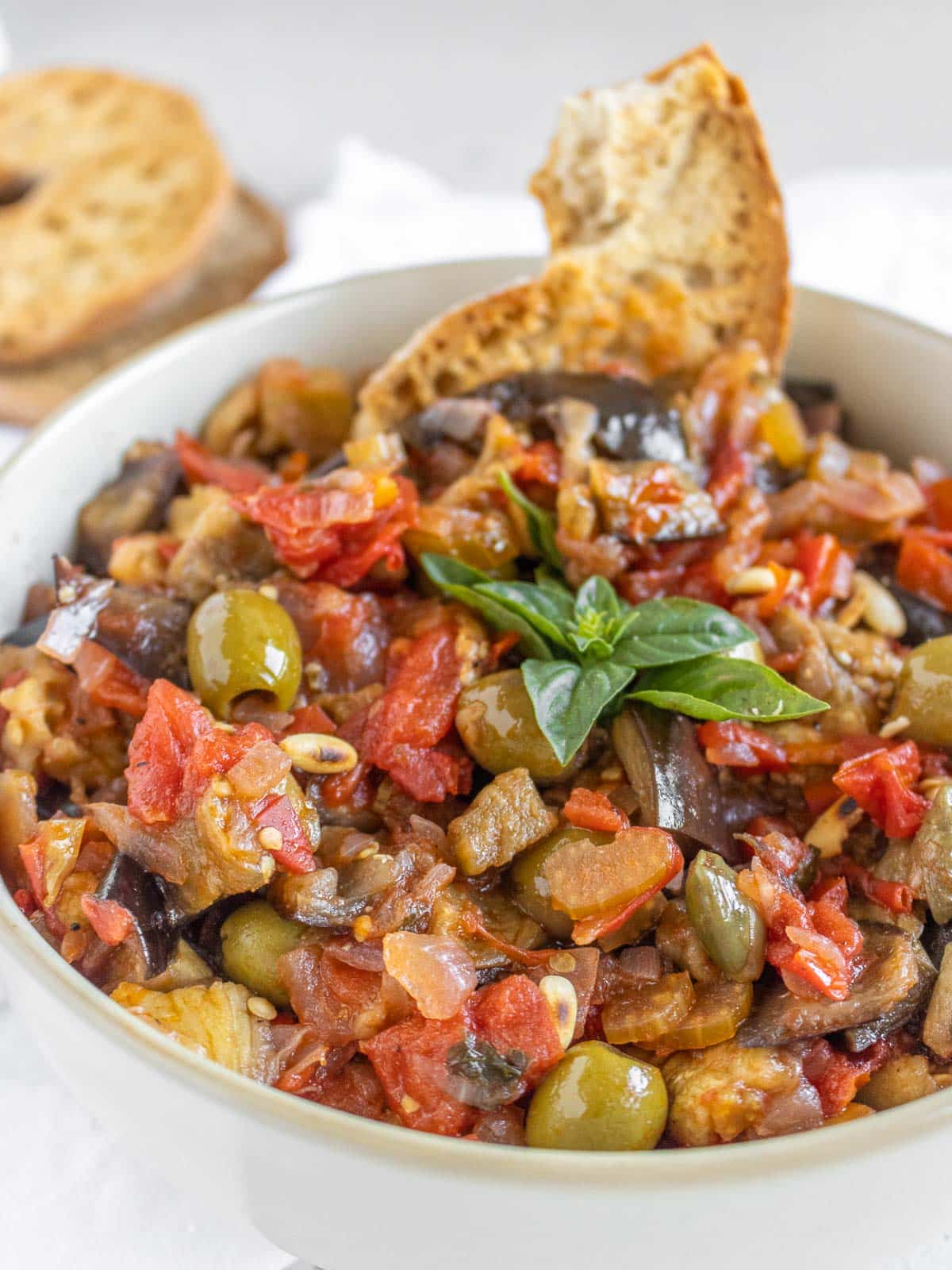 caponata in a bowl