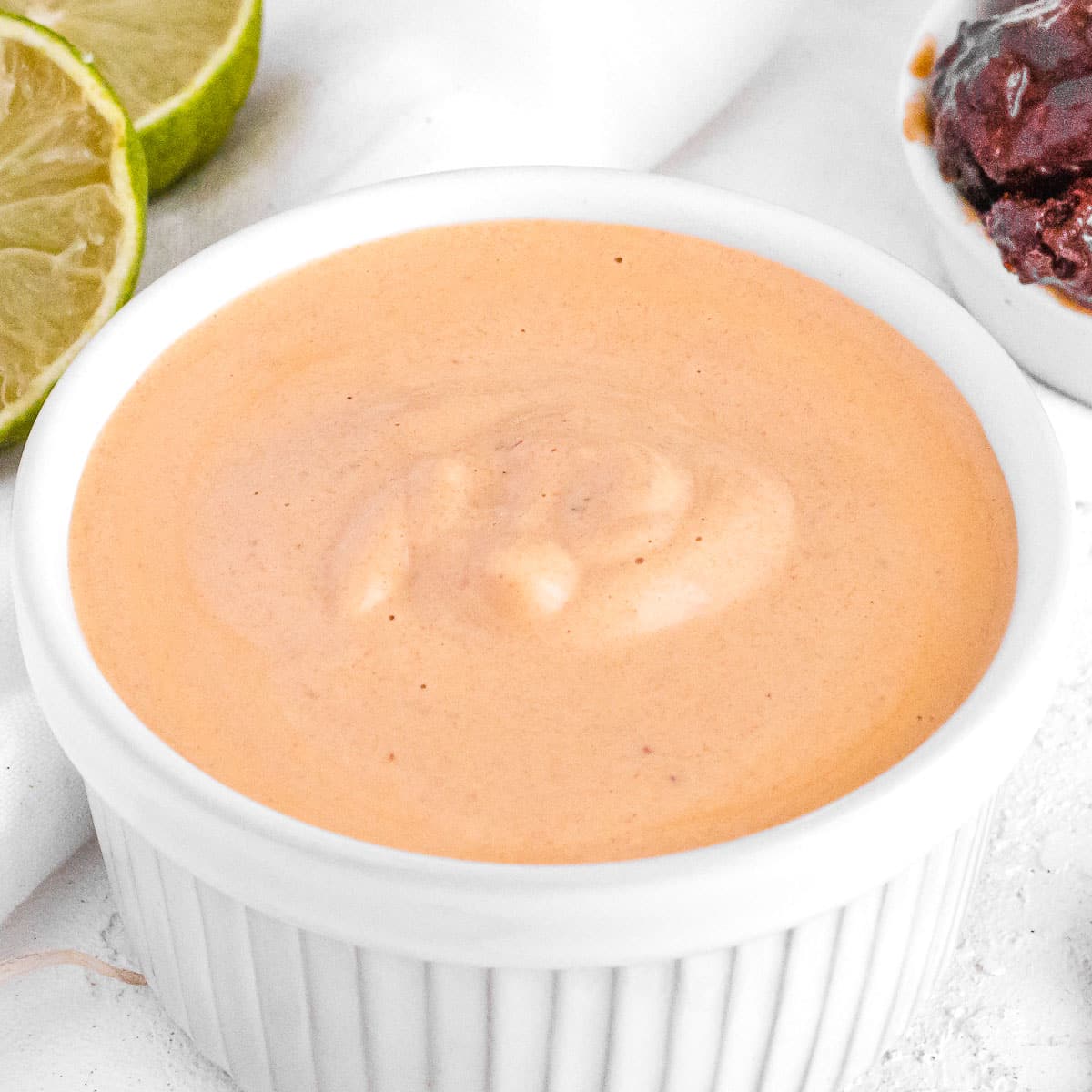 chipotle sauce in a serving bowl