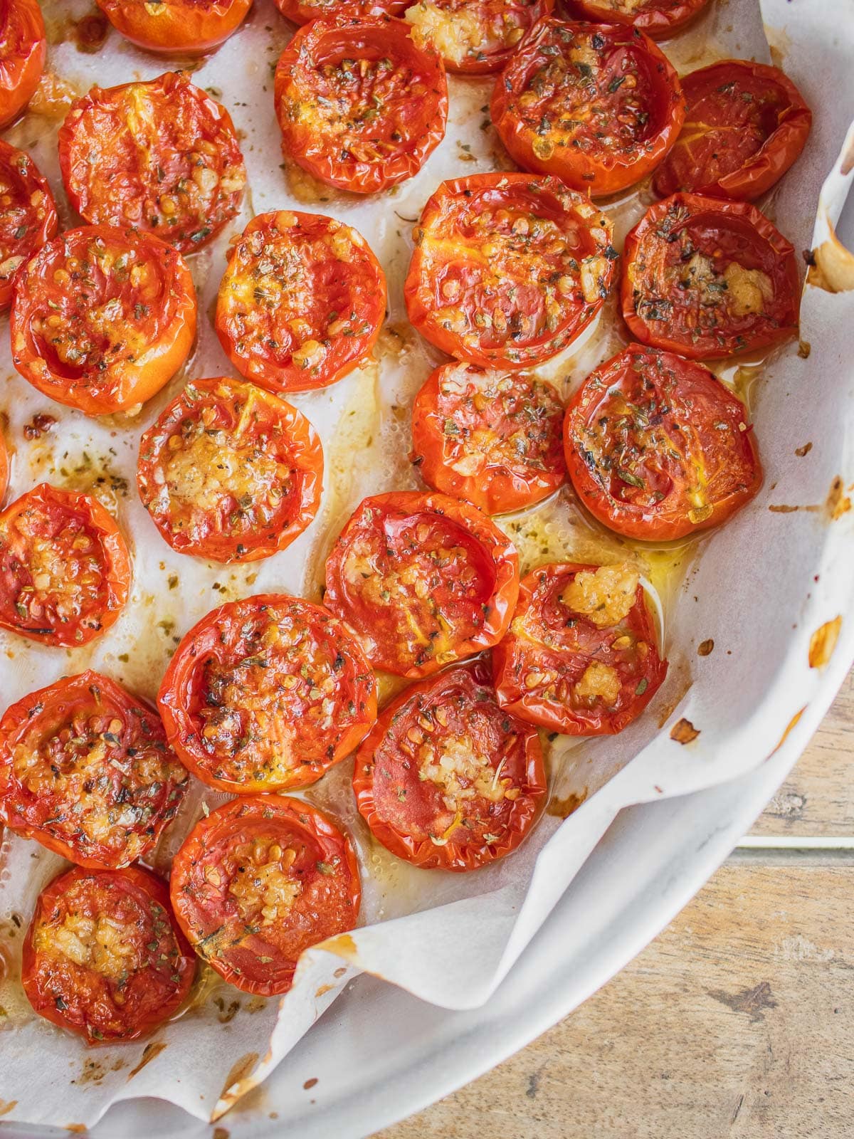 garlicky confit tomato