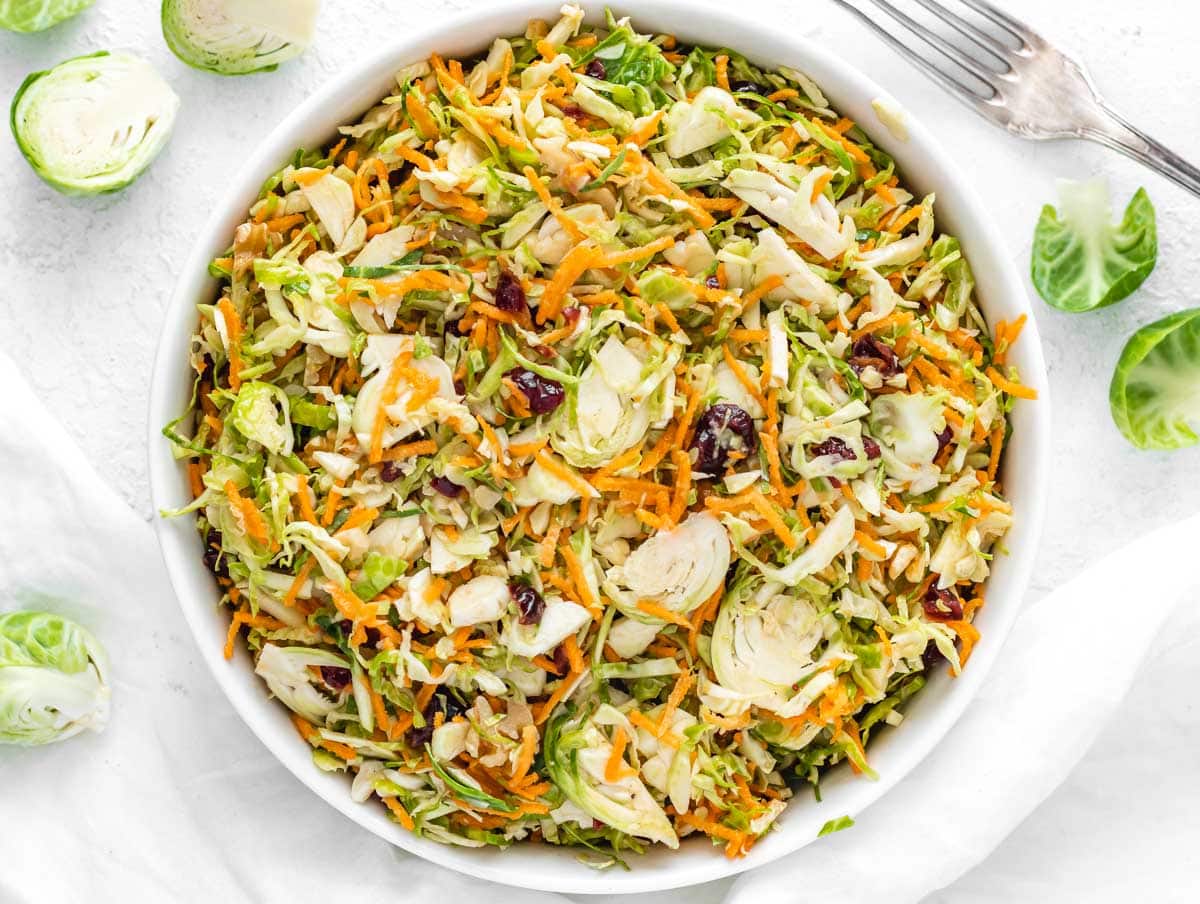carrots and brussels sprouts salad