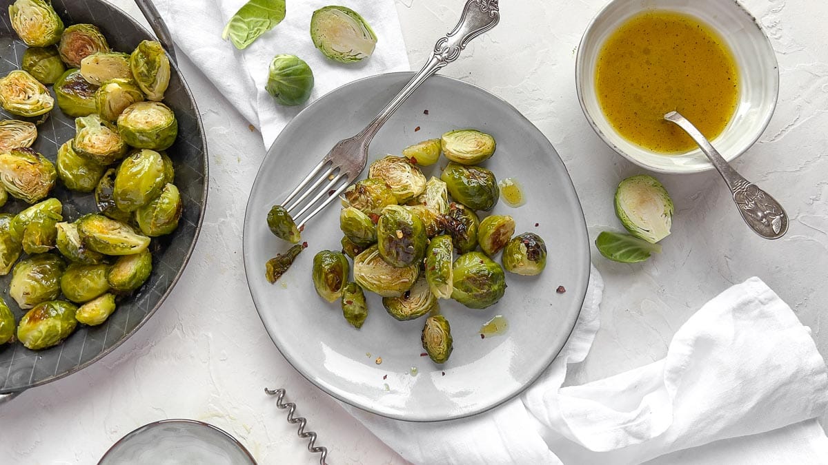 roasted Brussels sprouts with maple syrup