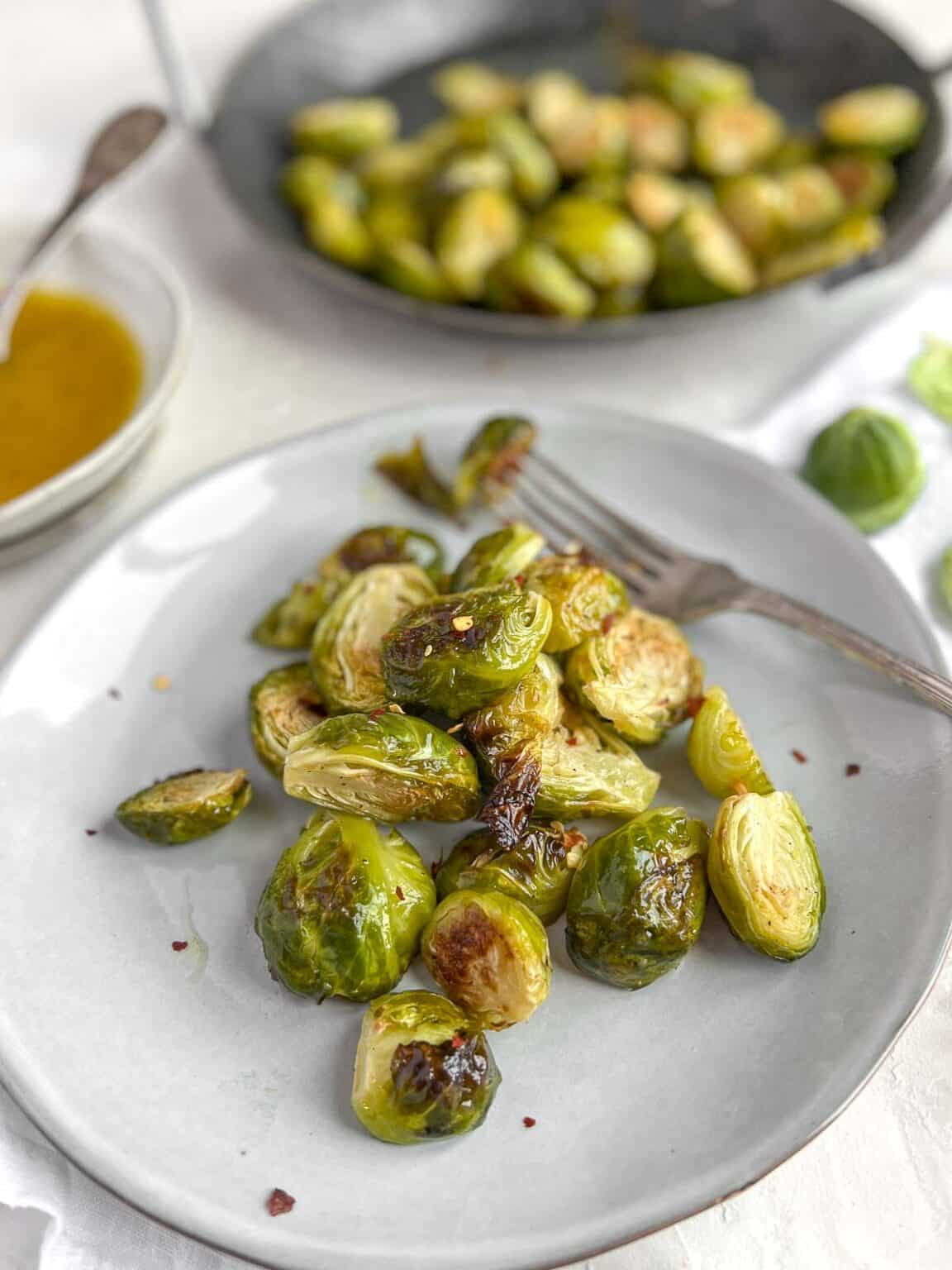 Roasted Brussels sprouts with maple syrup Plant Based School
