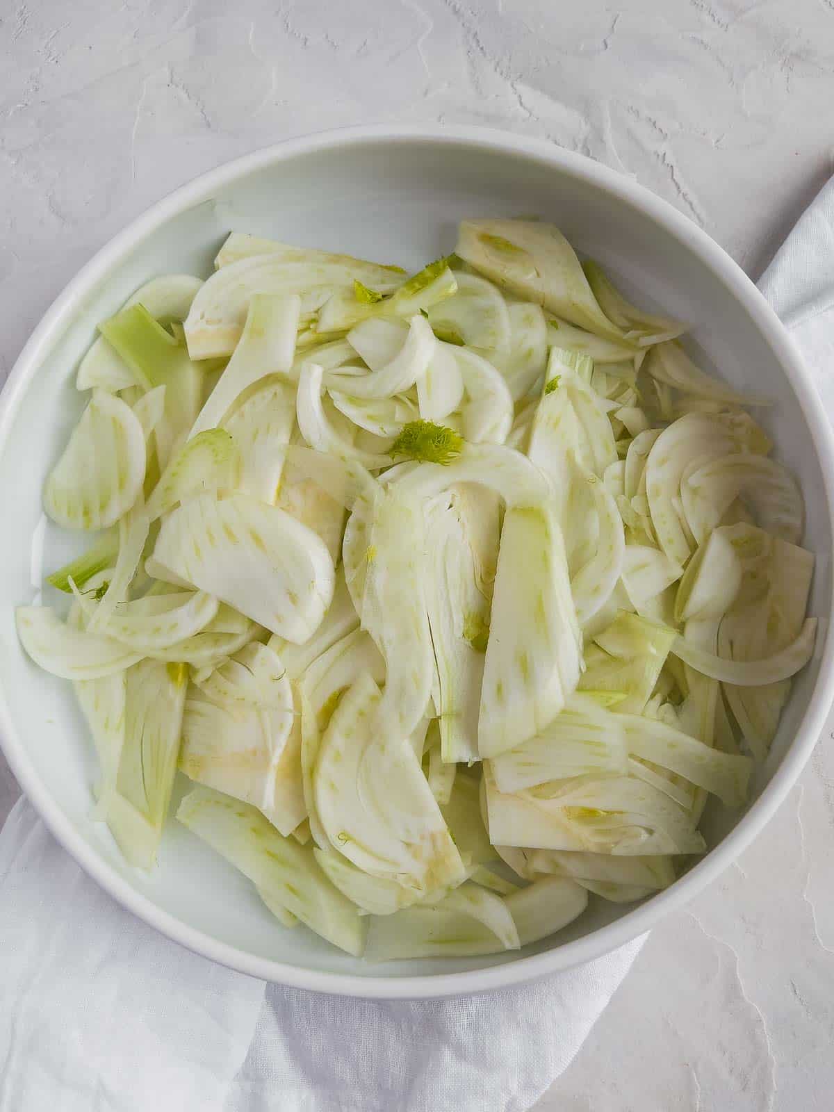 thinly sliced fennel