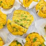 Chickpea flour muffin with peas