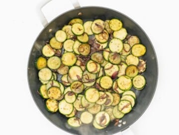 zucchini cooked on a pan