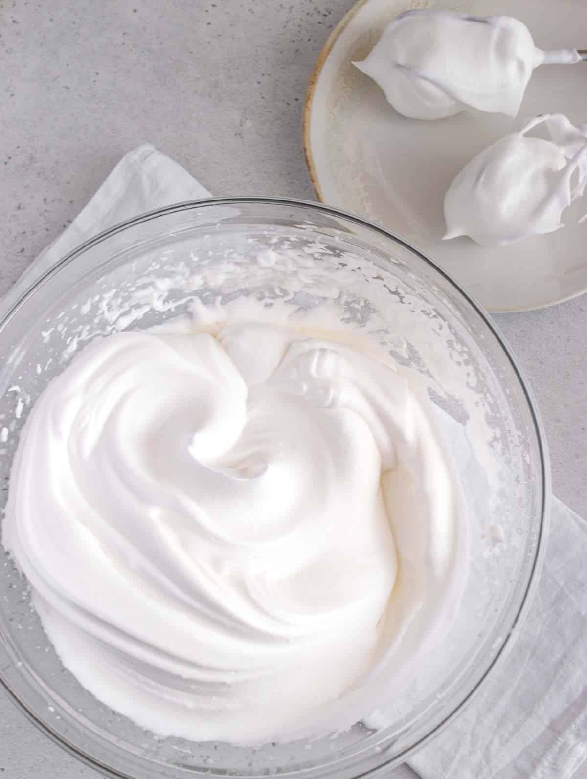 whipped up aquafaba with sugar