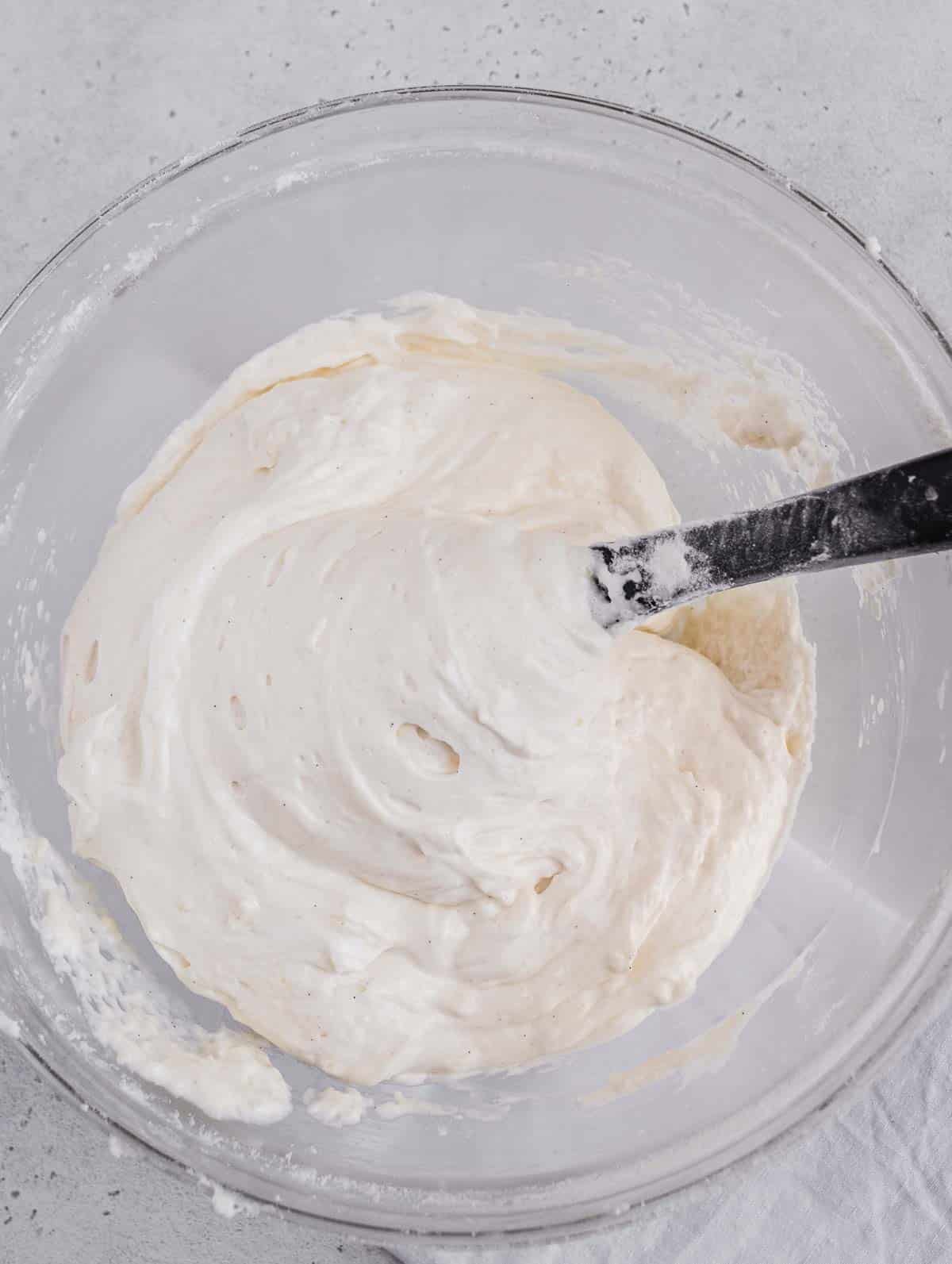 aquafaba mixed with flour and oil
