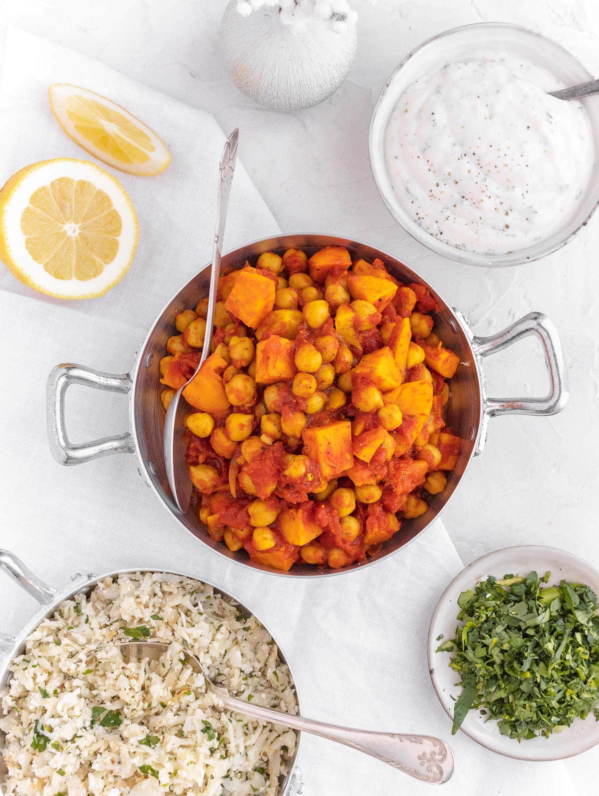 chickpea stew with sweet potatoes