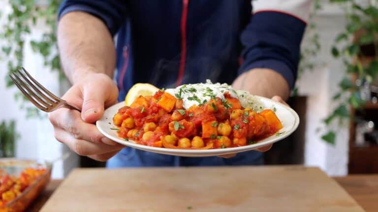 chickpea stew on a plate