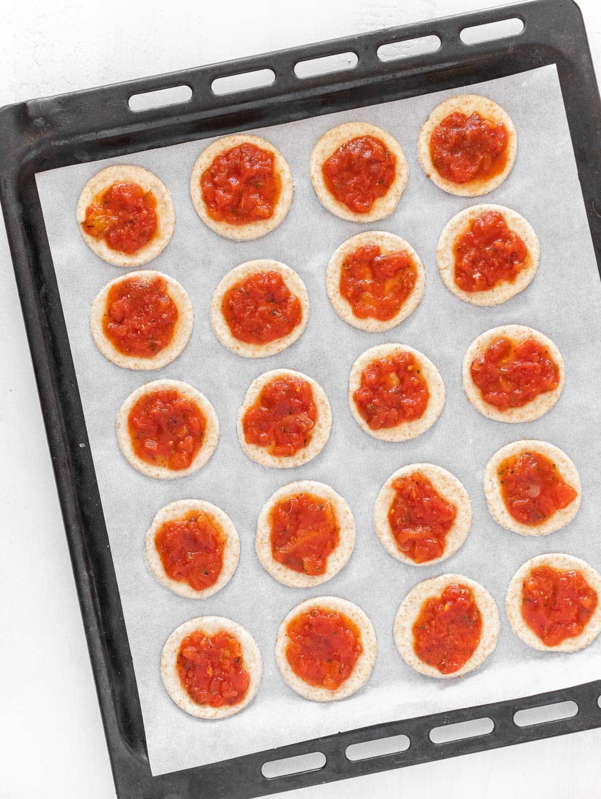 pizza biscuits with marinara sauce