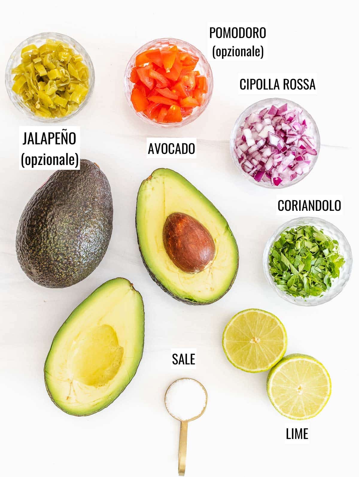 ingredienti per il guacamole