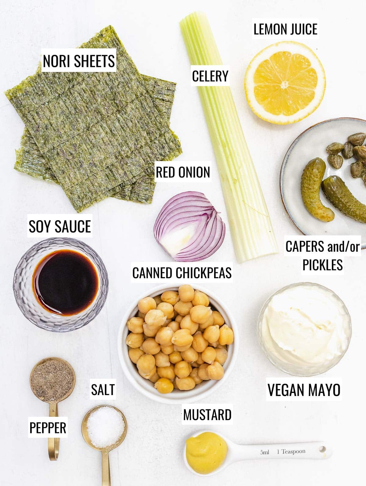 ingredients for vegan tuna