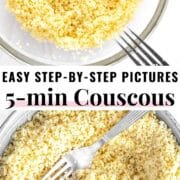 cooked couscous in a bowl