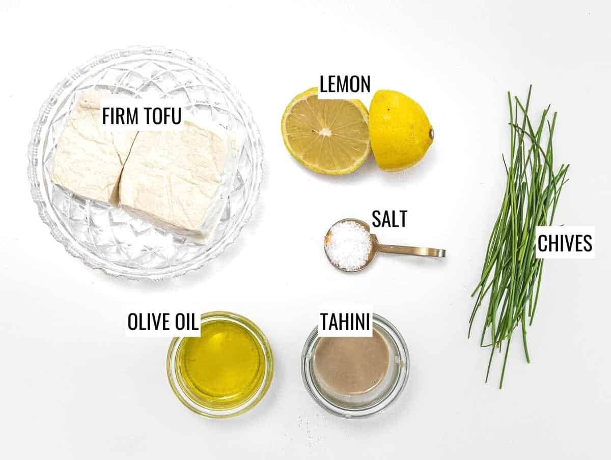 Tofu cream cheese ingredients