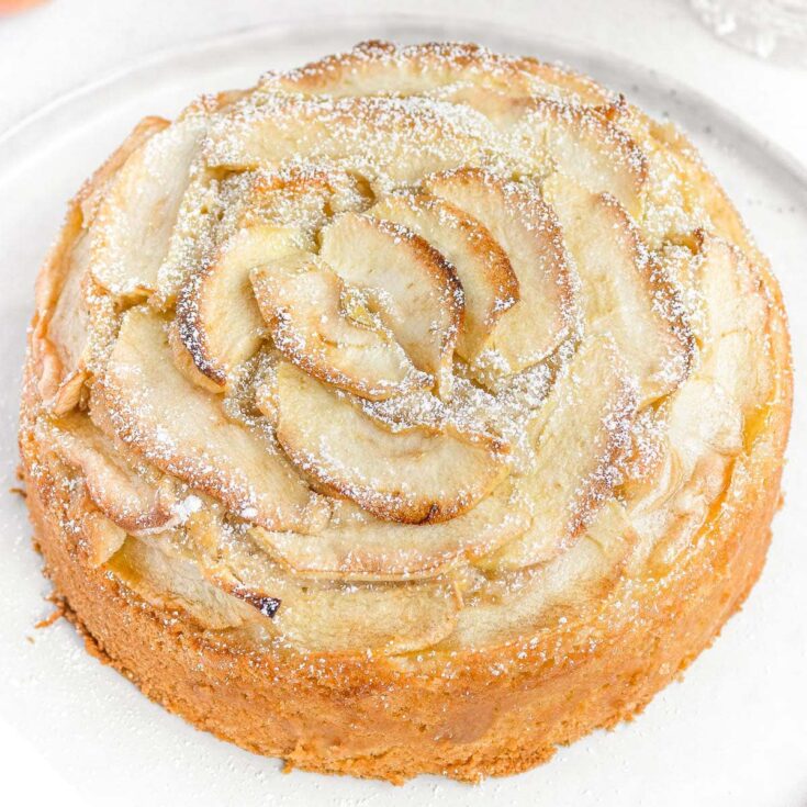 Apple cake baked
