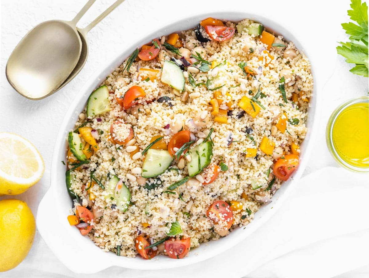 couscous salad with fresh veggies