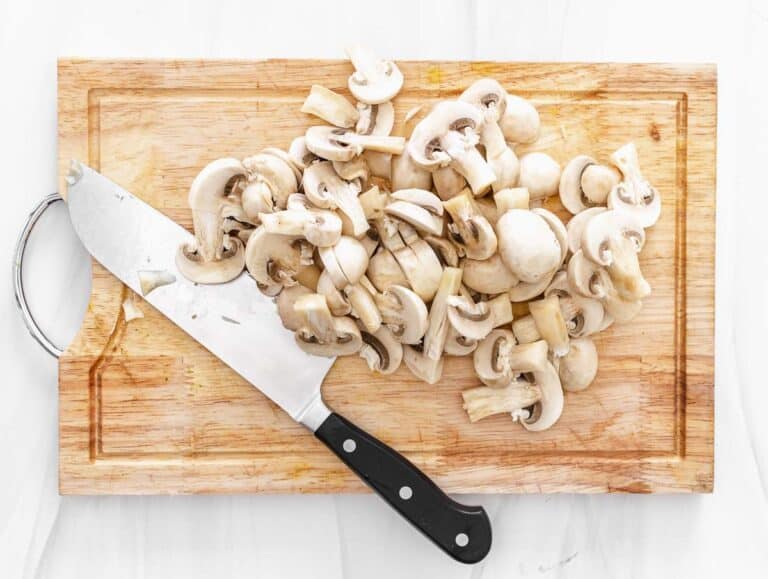 chopped white button mushrooms