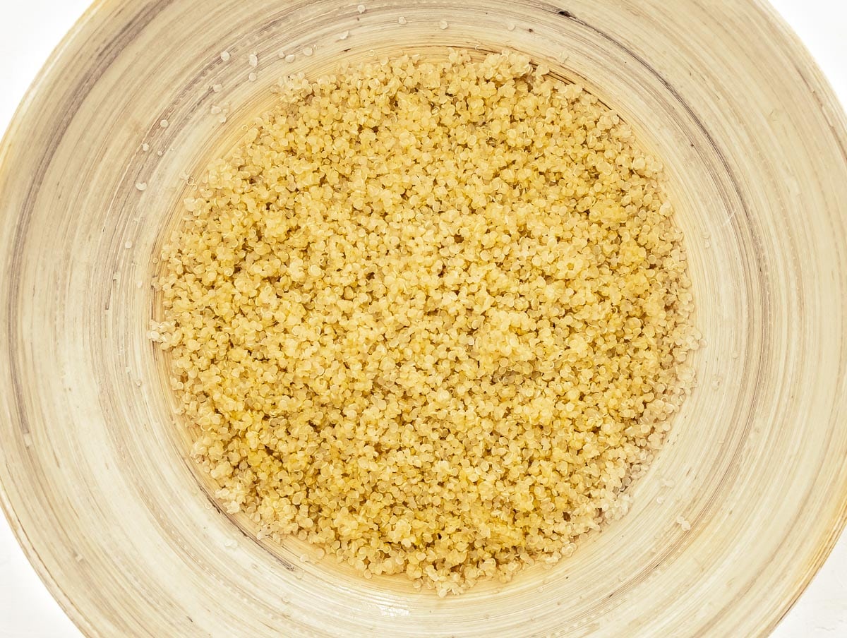 cooked quinoa in a bowl