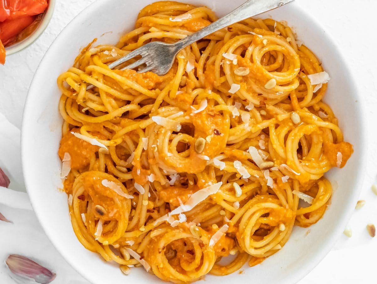pasta with romesco sauce