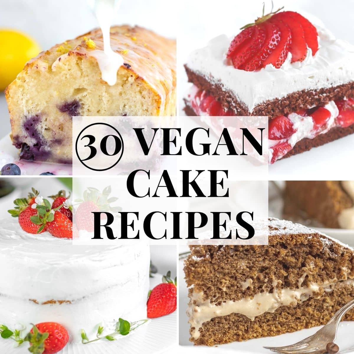 vegan cake recipes including vanilla cake and vegan sponge cake
