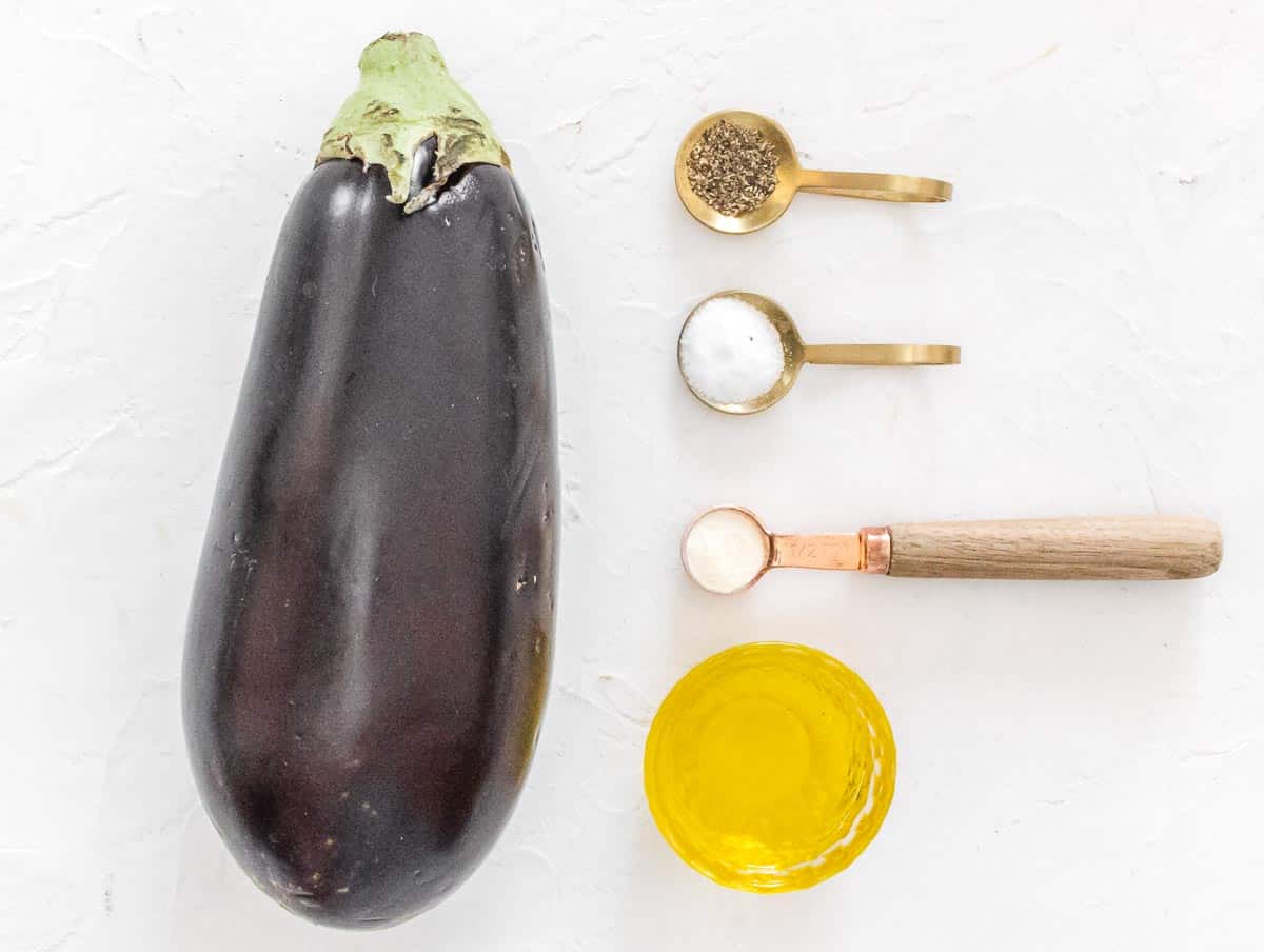 ingredients for air-fried eggplant