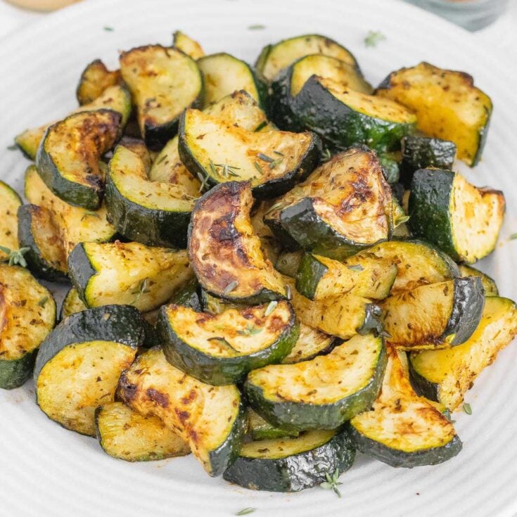 Air Fryer Zucchini (Video) - The Plant Based School