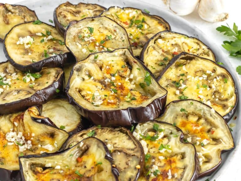 roasted eggplant with garlic seasoning