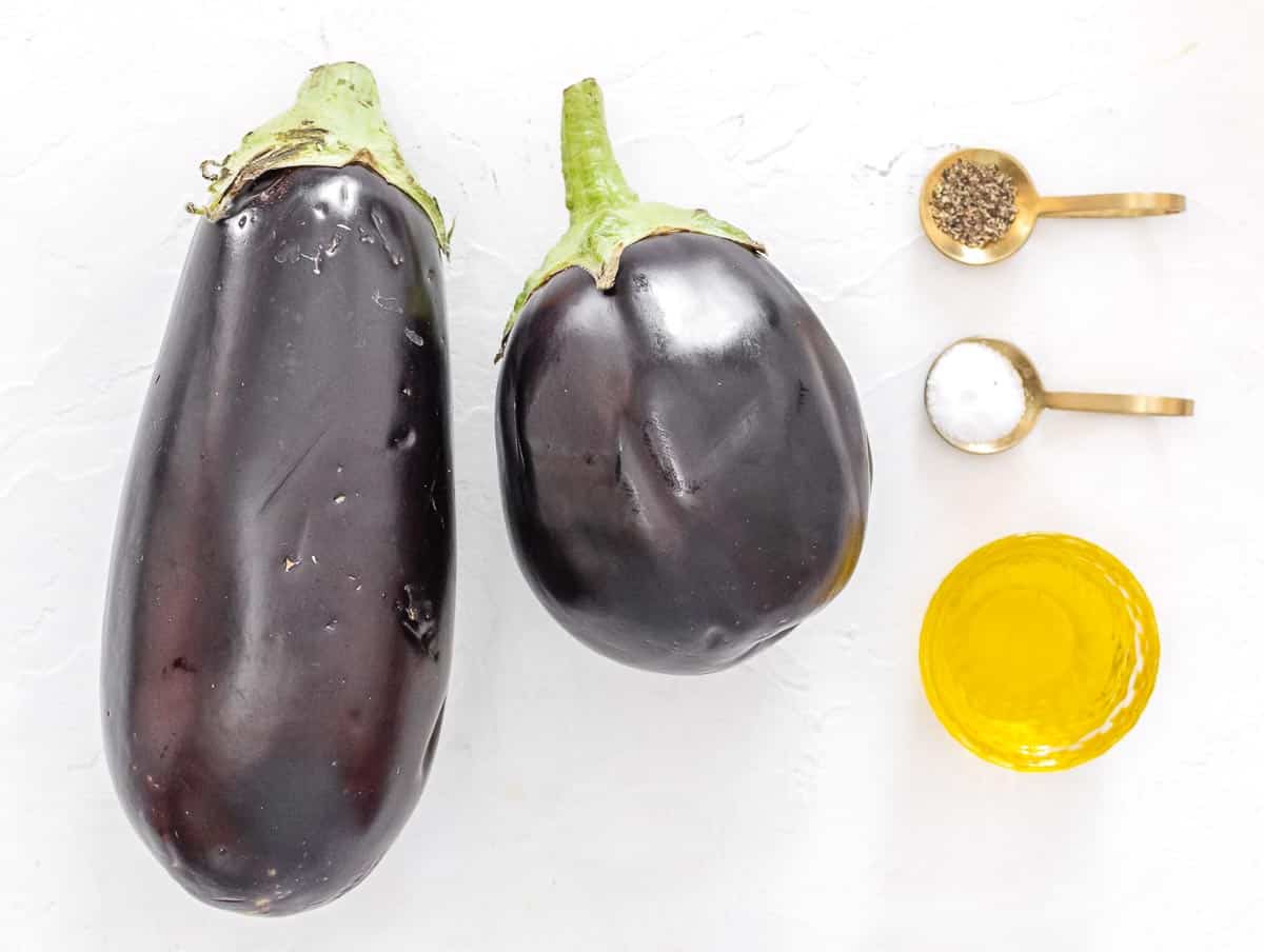 ingredients for roasted eggplant