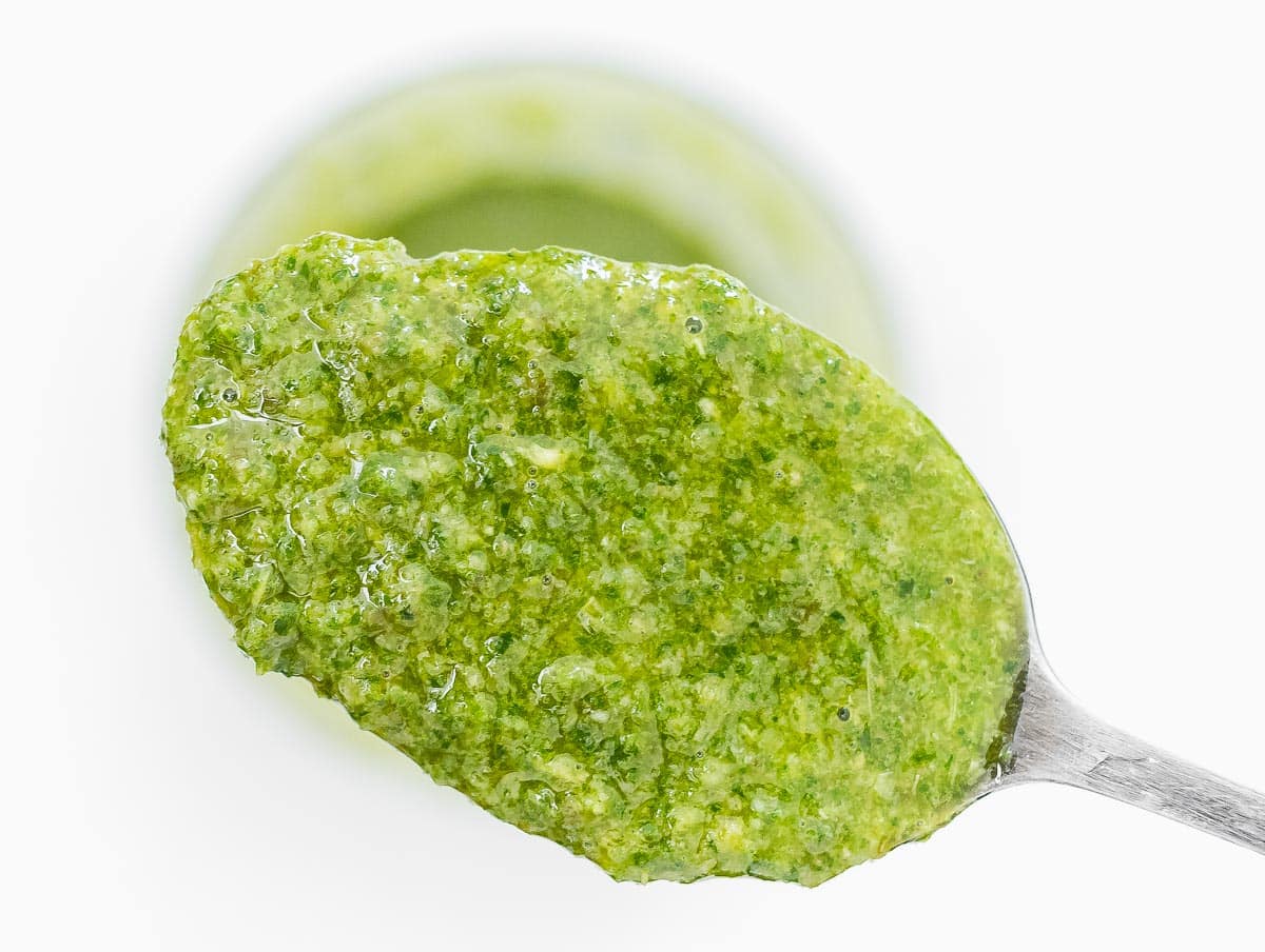 a spoonful of Italian salsa verde
