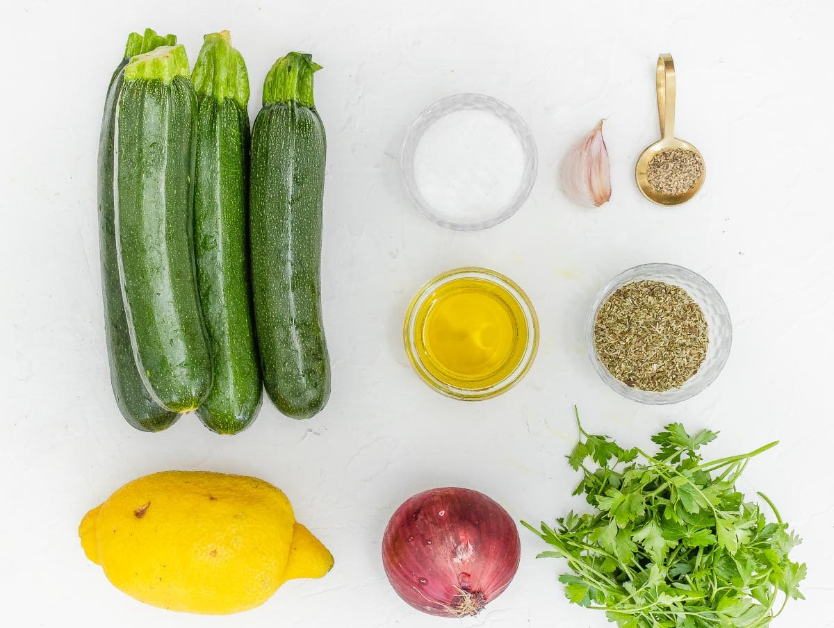 ingredients for sautéed zucchini